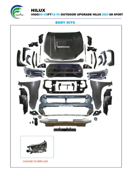 Toyota Hilux Vigo (2005-2015) Exterior Upgrade Kit to Hilux GR Sports (2025) - 002 image