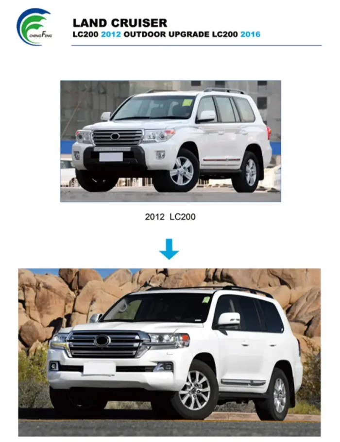 Toyota Land Cruiser LC200 (2008-2015) Exterior Upgrade Kit to LC200 (2021)