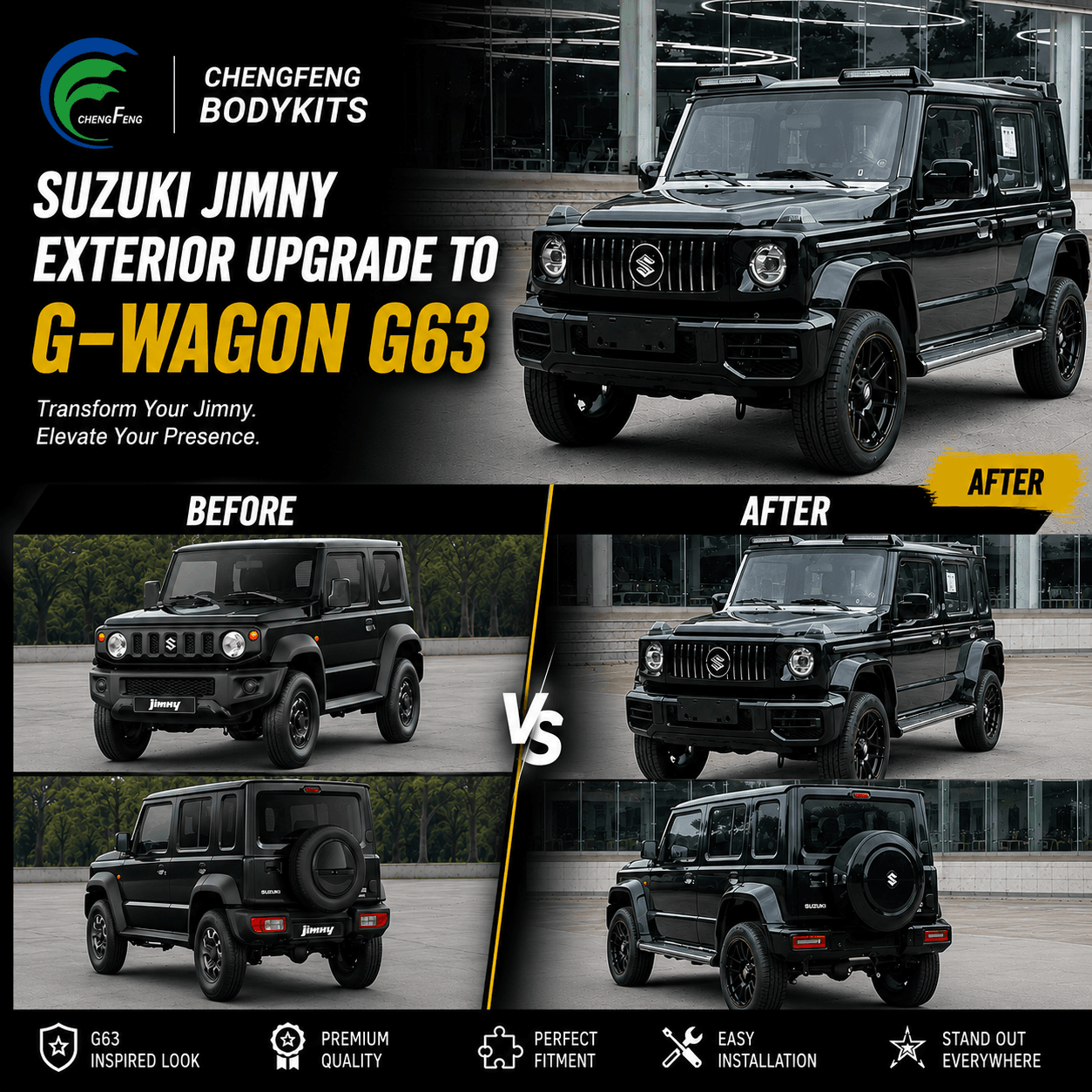 ChatGPT Image May 26, 2026, 11_23_58 AM Suzuki Jimny (2019-2026) Exterior Upgrade Kit to Mercedes G-Wagon G63 - Image 1